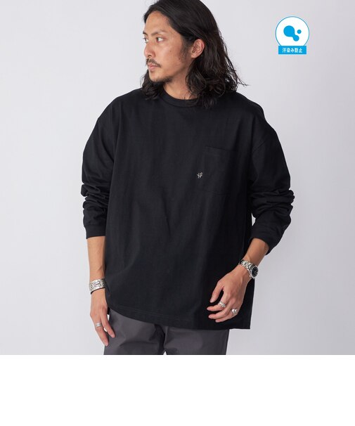 【WEB限定】SHIPS:〈汗染み防止加工〉ワンポイントロゴ ビッグシルエットヘビーウェイトTシャツ