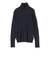 SHIPS Primary Navy Label:シルク カシミヤ タートルネック