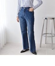 quaranciel:〈洗濯機可能〉セミフレア デニム パンツ