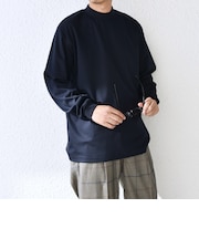 スムースコットン モックネック Tシャツ (ロンT)◇