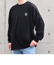 【WEB限定】BLAH BLAH BLAH.ワンポイント 刺繍 ルーズ Tシャツ (ロンT)◇