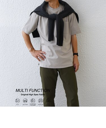 SHIPS any:〈接触冷感/遮熱/UVカット機能等〉サマーファンクション ポケット Tシャツ 26SS◇