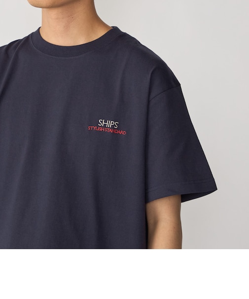 【WEB限定】SHIPS: STYLISH STANDARD ロゴ 刺繍 Tシャツ