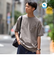 【WEB限定】SHIPS:〈汗染み防止加工〉ワンポイントロゴ ビッグシルエットヘビーウェイトTシャツ