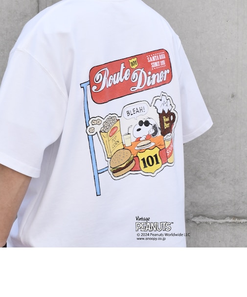 SHIPS any: SNOOPY コラボ カルチャー グラフィック バック プリント Tシャツ◇
