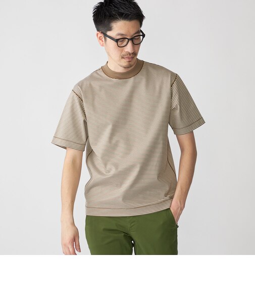 SHIPS: ハイゲージ クルーネック ポンチ Tシャツ