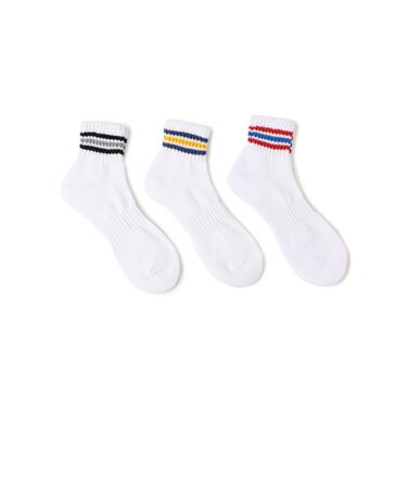 SHIPS any: 3足セット クオーター ソックス