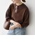 【WEB限定】〈手洗い可能〉スウェットライク ニット プルオーバー