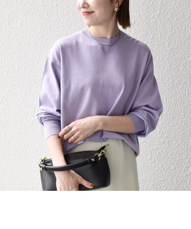 【WEB限定】〈手洗い可能〉スウェットライク ニット プルオーバー
