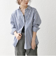 〈洗濯機可能〉REPREVE レギュラーカラー ルーズ ポケット シャツ