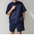 【WEB限定】〈接触冷感/撥水〉ワッシャーナイロン スピンドル Tシャツ＋イージーショーツ セットアップ◇