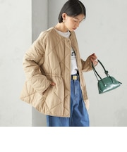 〈手洗い可能〉キルティング サイドジップ ブルゾン