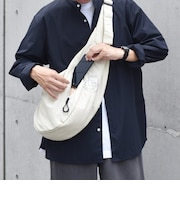 SHIPS any: リップストップ ナイロン ロゴ 刺繍 クレッセント ショルダーバッグ◇
