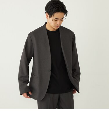 【一部WEB限定】〈手洗い可能〉TR ノーカラー ジャケット(セットアップ可能)◇