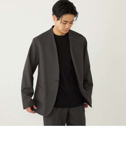 【一部WEB限定】〈手洗い可能〉TR ノーカラー ジャケット(セットアップ可能)◇