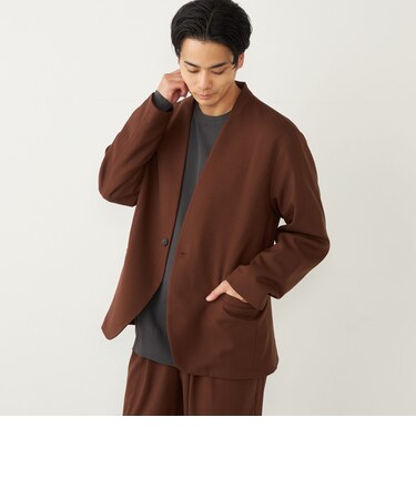 【一部WEB限定】〈手洗い可能〉TR ノーカラー ジャケット(セットアップ可能)◇