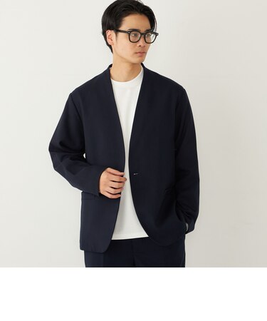 【一部WEB限定】〈手洗い可能〉TR ノーカラー ジャケット(セットアップ可能)◇