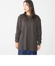 【WEB限定】SHIPS: マイクロ SHIPSロゴ ポケット ロングスリーブ Tシャツ (ロンT)