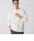 【WEB限定】SHIPS:〈抗菌・防臭〉ワンポイントロゴ バーズアイ ヘンリーネック 長袖 Tシャツ