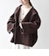 【WEB限定】リバー スタンドカラー ポンチョ ショート コート