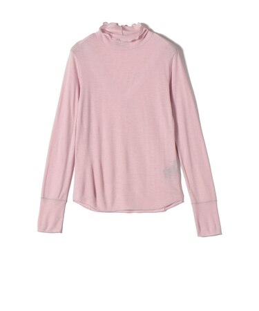 SHIPS Primary Navy Label:ウール フライス ジャージー タートルネック