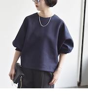 〈洗濯機可能〉ポンチ バックジップ ドルマン プルオーバー