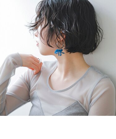 quaranciel: カラー フラワー フープ ピアス