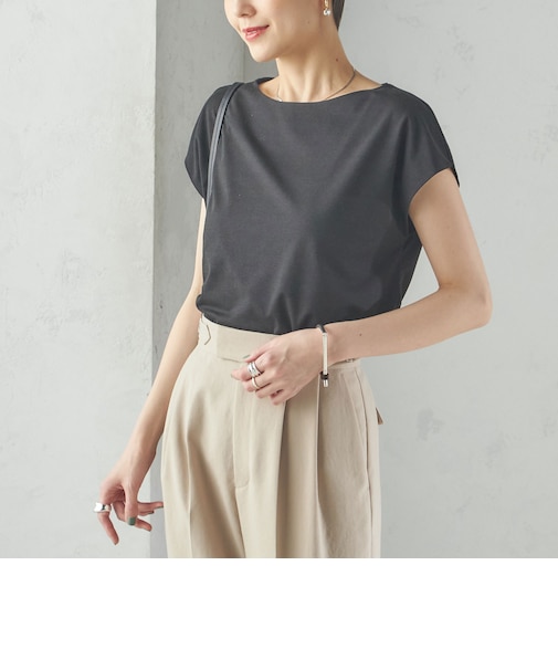 〈手洗い可能〉SORONA(R) ボートネック TEE
