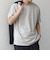 SHIPS any: デザイン リブ ハイゲージ ポンチ クルーネック Tシャツ◇