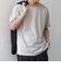 SHIPS any: デザイン リブ ハイゲージ ポンチ クルーネック Tシャツ◇