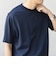 SHIPS any: デザイン リブ ハイゲージ ポンチ クルーネック Tシャツ◇