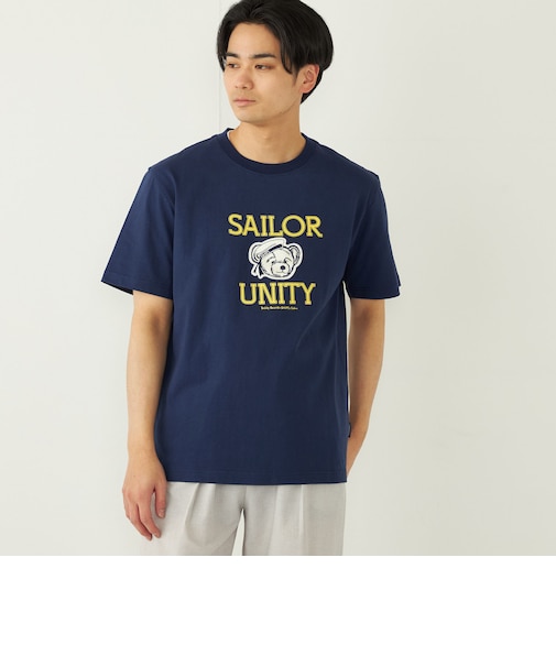 SHIPS Colors: TeddyBear(R) プリント & ステッチ Tシャツ◇