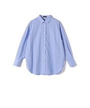 SHIPS Primary Navy Label:コットン タイプライター ビッグ シャツ