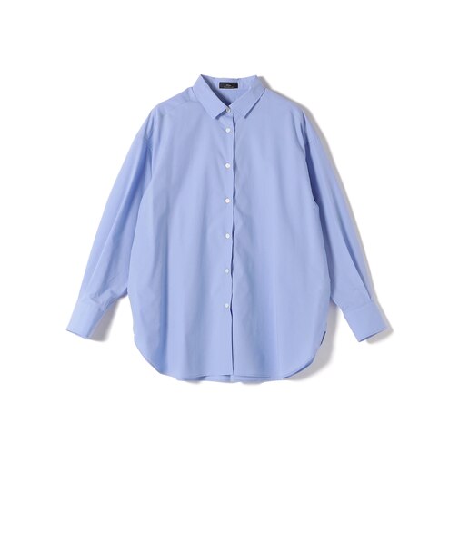 SHIPS Primary Navy Label:コットン タイプライター ビッグ シャツ