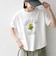 【WEB限定/SHIPS any別注】THE KNiTS:〈洗濯機可能〉ラウンドヘム プリント ショート TEE