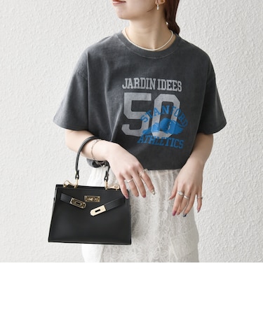 【WEB限定/SHIPS any別注】THE KNiTS:〈洗濯機可能〉ラウンドヘム プリント ショート TEE