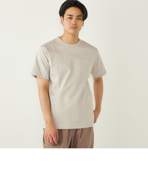 SHIPS Colors:〈接触冷感〉シルケット コットン クルーネック TEE◇