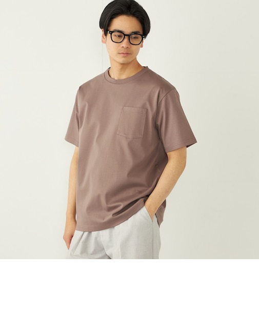 SHIPS Colors:〈接触冷感〉シルケット コットン クルーネック TEE◇