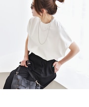 〈洗濯機可能〉ライト ポンチ コンパクト フレンチスリーブ TEE