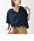 SHIPS any:〈UVカット/接触冷感/吸水速乾/洗濯機可能〉USAコットン フレア TEE