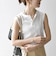 SHIPS any:〈洗濯機可能〉ワッフル ヘンリーネック 2WAY ノースリーブ TEE
