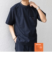 SHIPS any: 360° THE CIRCLE STRETCH ポケット Tシャツ(セットアップ対応)◇