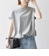 〈接触冷感/汗染み防止加工/洗濯機可能〉ドロスト フレンチスリーブ TEE