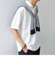 【WEB限定】SHIPS any:〈接触冷感〉COOL TOUCH スムース リラックス ポロシャツ◇