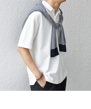 【WEB限定】SHIPS any:〈接触冷感〉COOL TOUCH スムース リラックス ポロシャツ◇