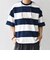 SHIPS any: ワイド カラー ボーダー スピンドル Tシャツ◇