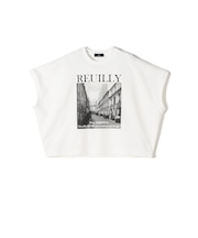 SHIPS Primary Navy Label:PHOTO プリント ジャージー プルオーバー