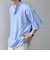 SHIPS any: コットン/リネン バンド スキッパー ハーフスリーブ シャツ◇