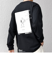 SNOOPY コラボ 75th グラフィック プリント Tシャツ(ロンT)◇