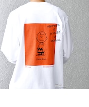 SNOOPY コラボ 75th グラフィック プリント Tシャツ(ロンT)◇